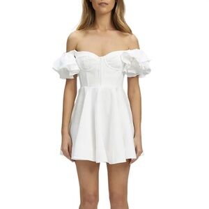 Bardot Corset Linen Mini Dress
